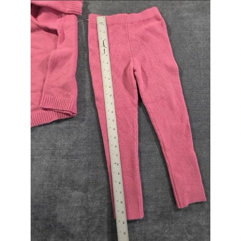 Cat & Jack Toddler Girls Pink Sweater and Ribbed Leggings Set Size 4T NWT